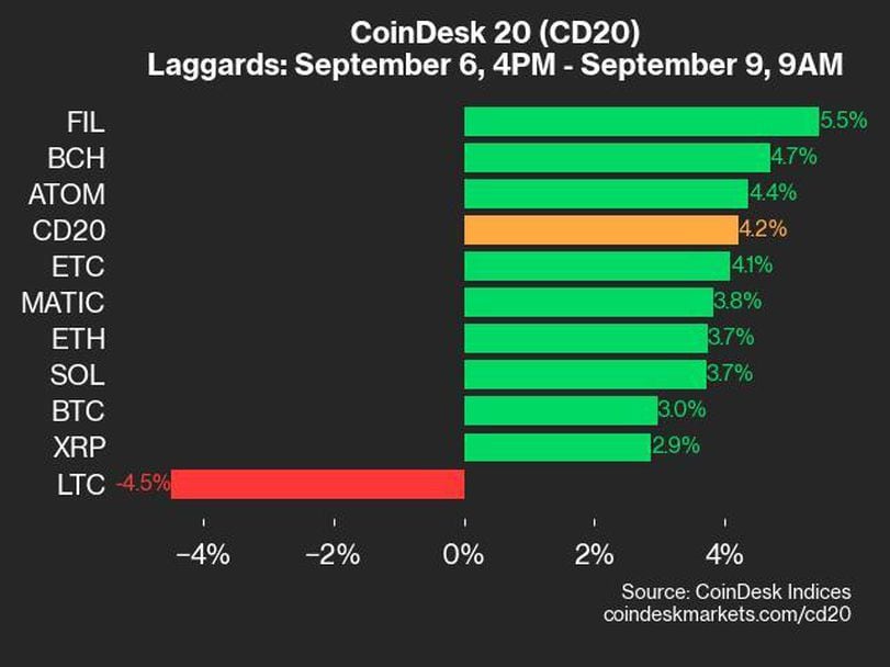 CoinDesk 20 Performance Update: AVAX Surges 12.8%, Pushing Index Higher